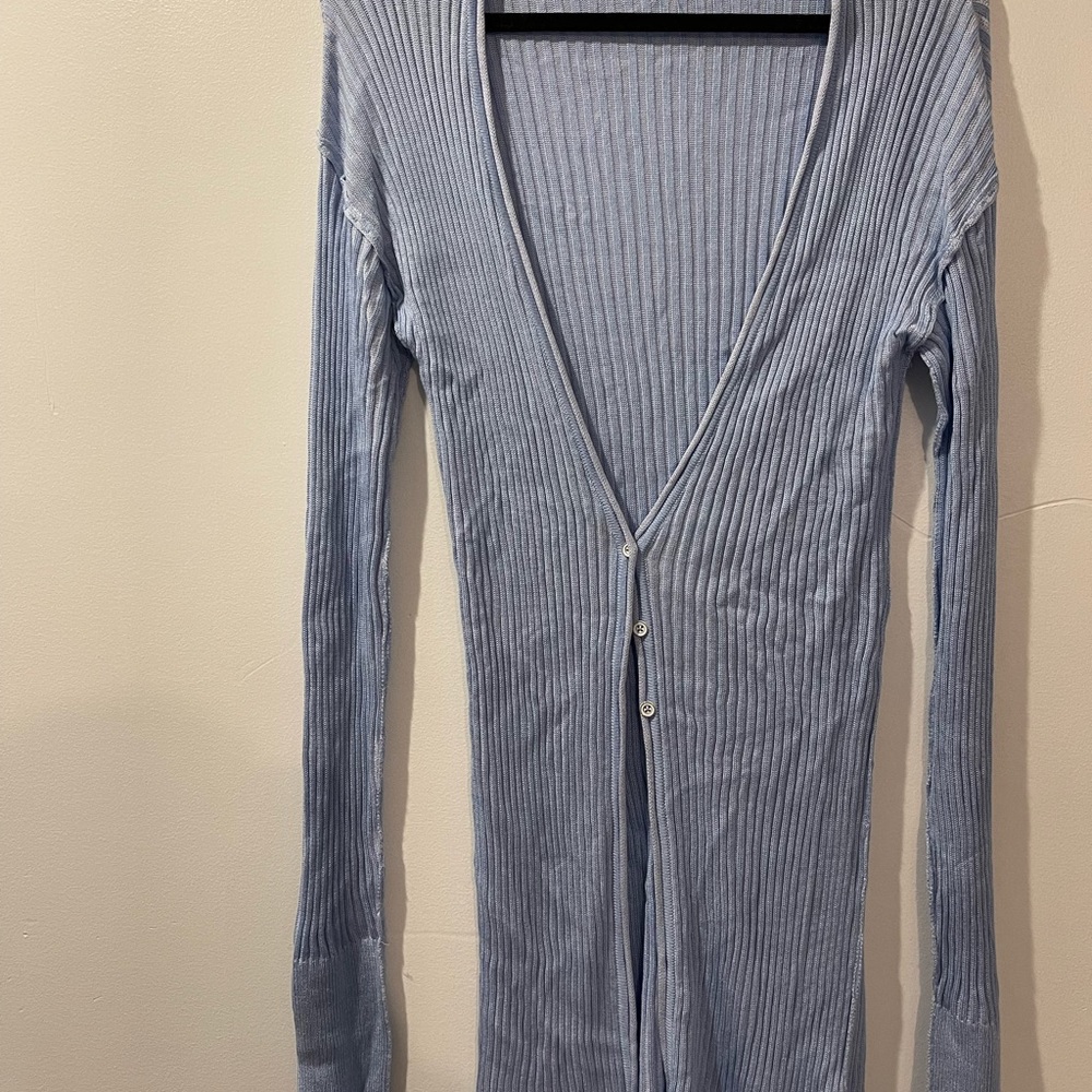 FREE PEOPLE blue cardigan size M